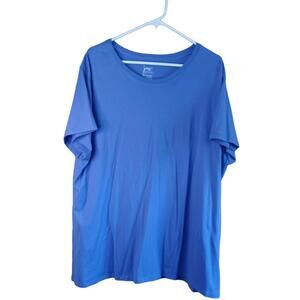 Just My Size Short Sleeve V Neck T-Shirt Purple Size 3X